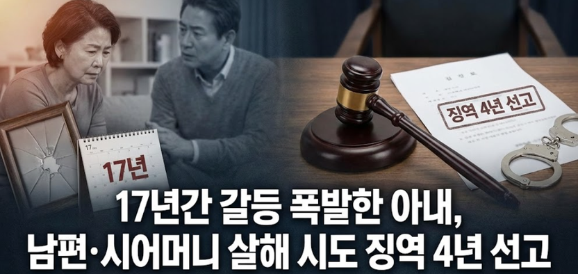 17년간 갈등 폭발한 아내, 남편·시어머니 살해 시도 징역 4년 선고 기사 관련이미지