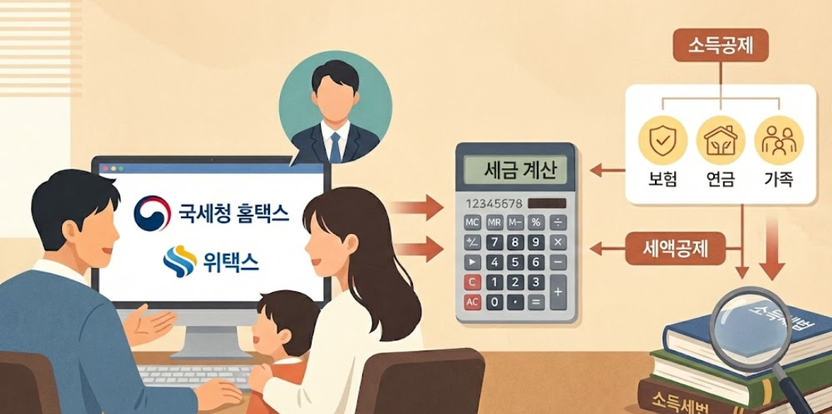 "환급인가 고지서인가" 홈택스·위택스 세금 계산기 활용해 세액 미리 파악하고 절세하는 법 기사 관련이미지