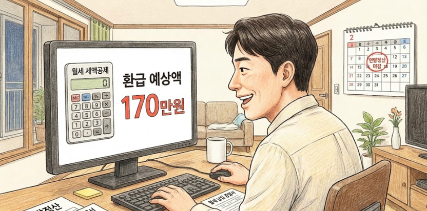 월세 세액공제 최대 170만 원 환급, 소득 8천만 원 이하 무주택자라면 필수 확인 기사 관련이미지