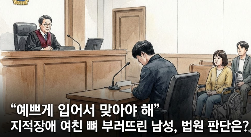 "예쁘게 입어서 맞아야 해" 지적장애 여친 뼈 부러뜨린 남성, 법원 판단은? 기사 관련이미지