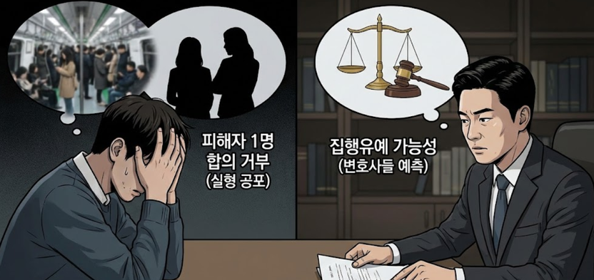 지하철 추행 2건, 1명은 합의 거부…대학생의 눈물, 감옥가나 기사 관련이미지