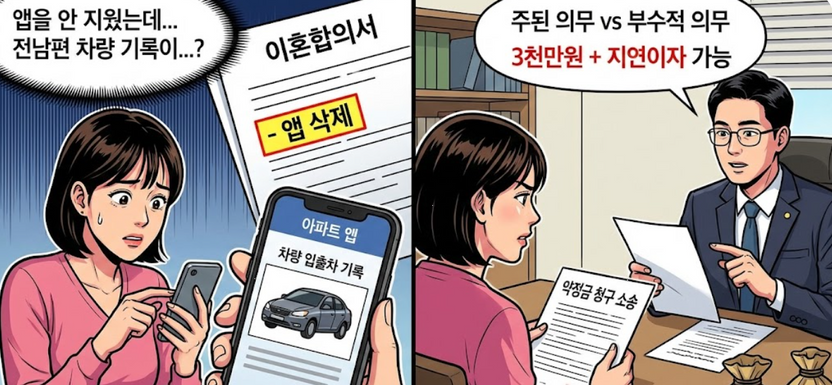 '앱 안 지웠으니 3천만원 못 줘' 전남편의 황당한 꼼수 기사 관련이미지
