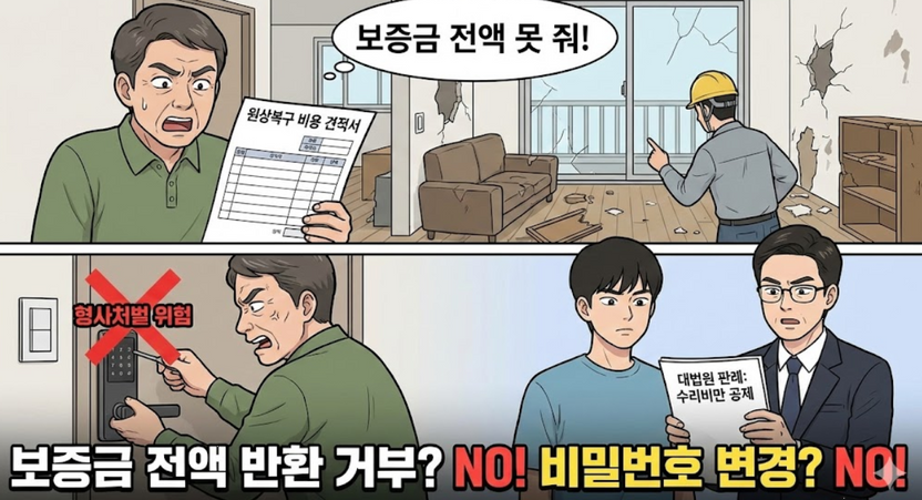 세입자가 망가뜨린 집, 보증금 전액 묶어둬도 될까? 기사 관련이미지