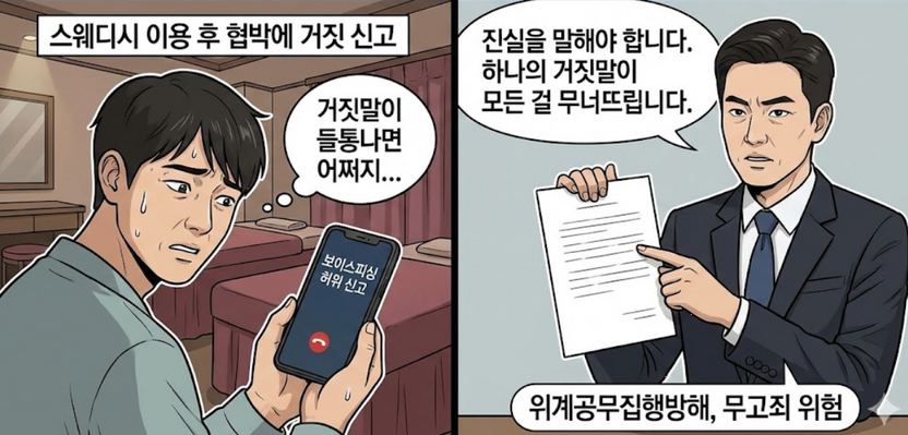 스웨디시 협박에 ‘보이스피싱’ 허위 신고한 남성… 법조계 “거짓말이 화 키운다” 기사 관련이미지