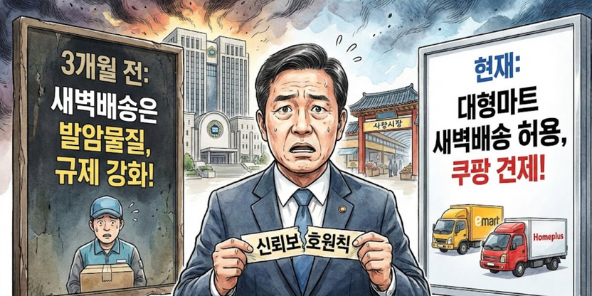 13년 만에 빗장 풀린 대형마트 새벽배송… '정책 일관성'과 '노동권' 법적 쟁점 부상 기사 관련이미지