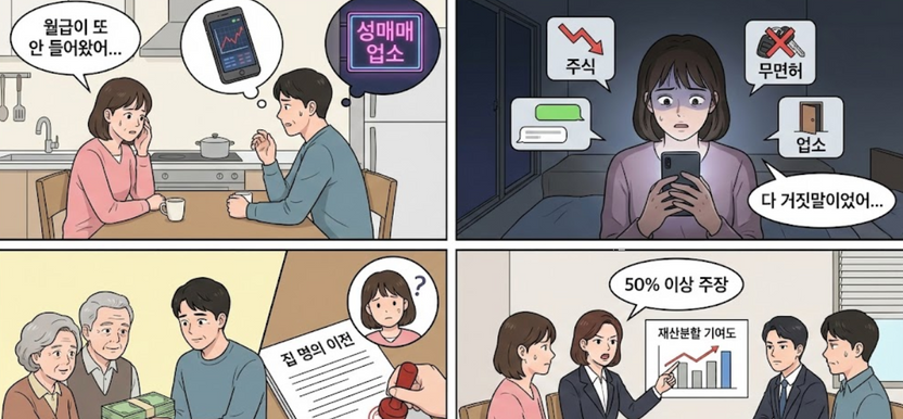 월급 속이고 성매매한 남편... 시댁이 몰래 명의 돌려놓은 집도 ‘공동재산’ 기사 관련이미지