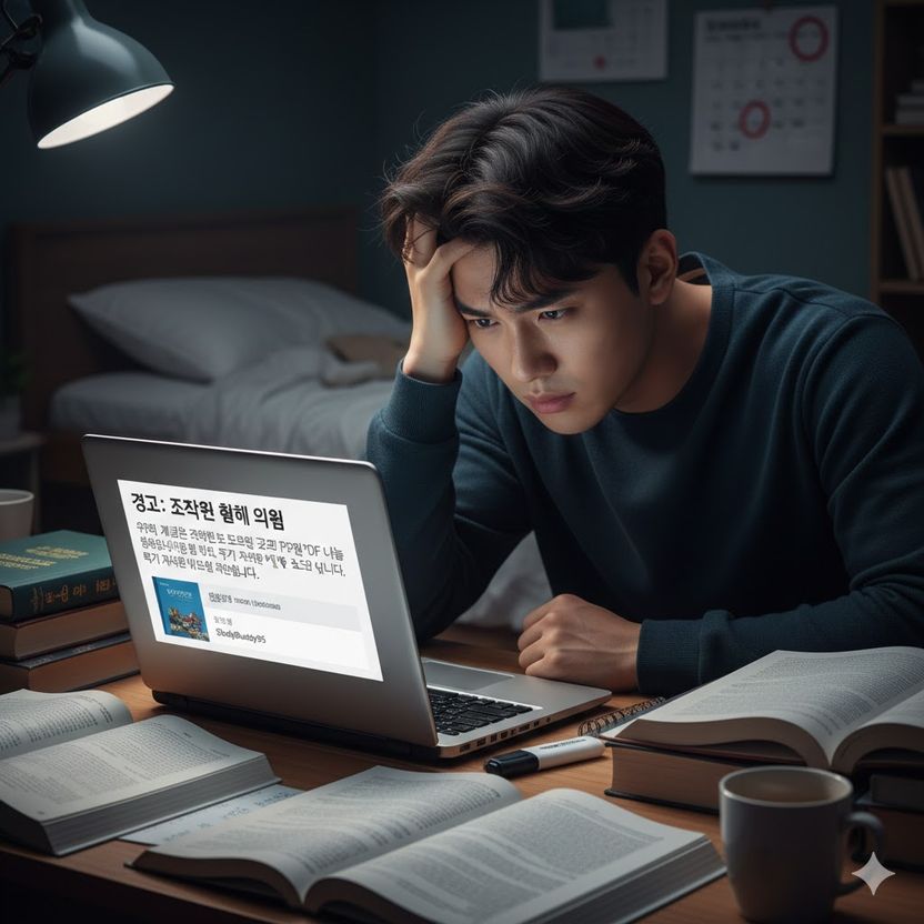 "교재 PDF 구합니다" 글 올렸다가 '법적 경고'...처벌될까? 기사 관련이미지