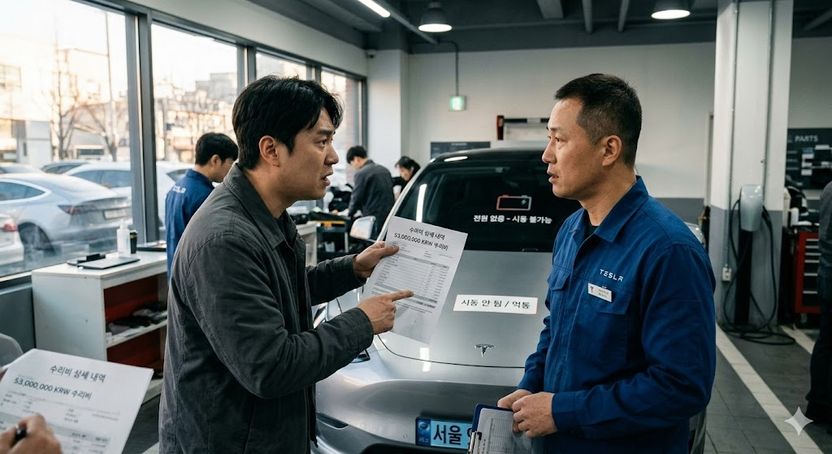 5300만원 수리비 폭탄에도 '벽돌' 된 테슬라 기사 관련이미지