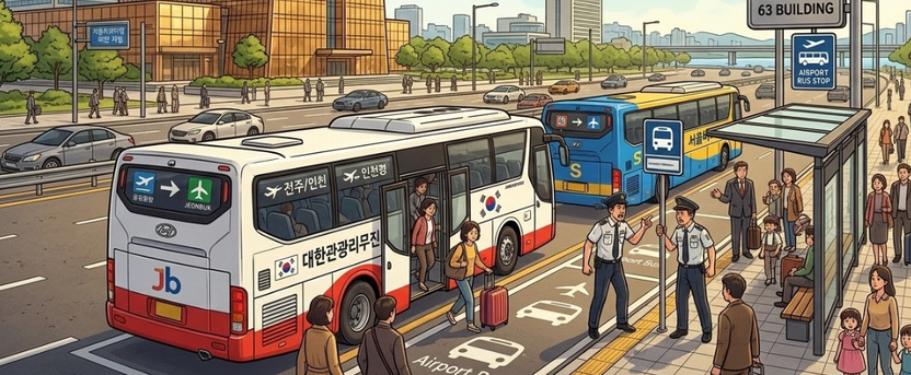 63빌딩 정류장 쟁탈전, '관할권' 다른 두 버스회사…법원의 최종 판단은? 기사 관련이미지