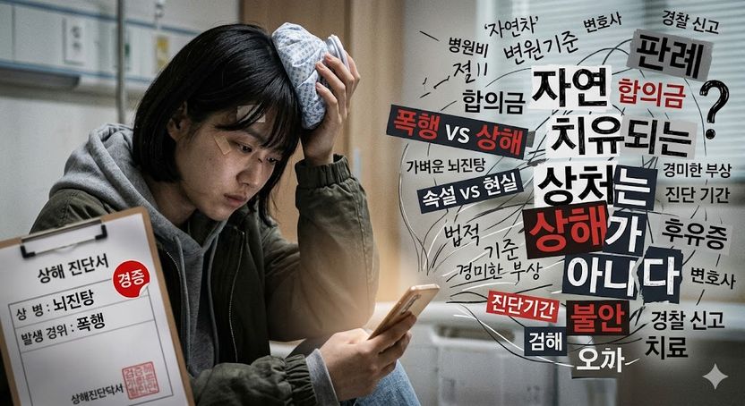 피멍-뇌진탕인데 '자연치유'라 무죄? 1년 애태운 피해자의 호소 기사 관련이미지