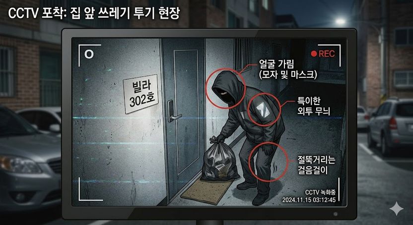 얼굴 가린 이웃의 5개월간 쓰레기 테러, CCTV가 잡았다 기사 관련이미지