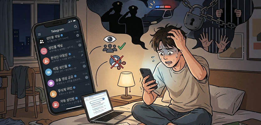 텔레그램 야동방 눈팅만 했는데 처벌될까? 변호사 답변은 기사 관련이미지