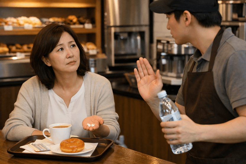 약 먹으려 물 한 잔 부탁했는데 “사 드세요”…야박한 도넛 매장, 법적 책임은 누구에게? 기사 관련이미지