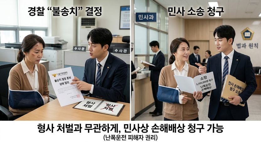 난폭운전에 다쳤는데 '상해 아님'…형사 불송치, 배상 길 막혔나 기사 관련이미지