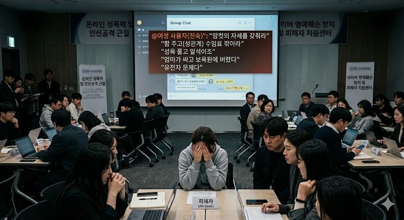 "암컷 자세 갖춰라" 80명 앞 성희롱범, 실명 박제 후 '무고죄' 협박 기사 관련이미지