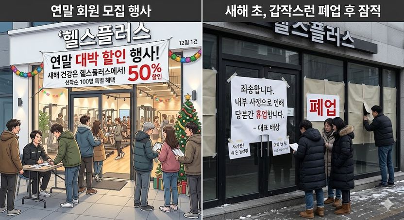 "연말 특가라더니…" 헬스장 먹튀, 80명 분노의 집단행동 기사 관련이미지