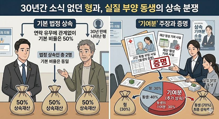 "30년 홀로 부양했는데"…연락 끊긴 형과 재산 '반반'? 기사 관련이미지