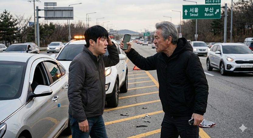 고속도로 갓길, 스마트폰이 둔기로 돌변 기사 관련이미지