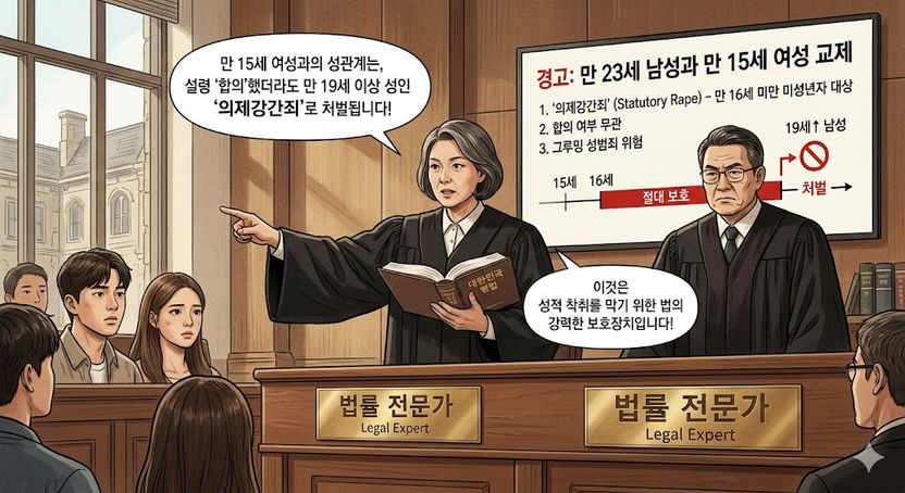 '만 15세 여고생'의 질문, '23세 남친과 포옹도 죄가 되나요?' 기사 관련이미지