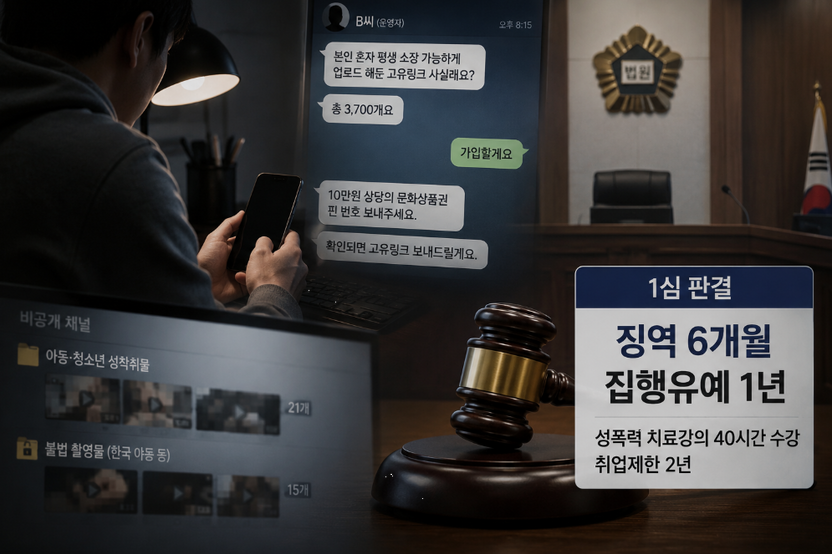 10만 원에 '한국 야동' 평생 소장 채널 링크 구매…1심 집행유예 기사 관련이미지