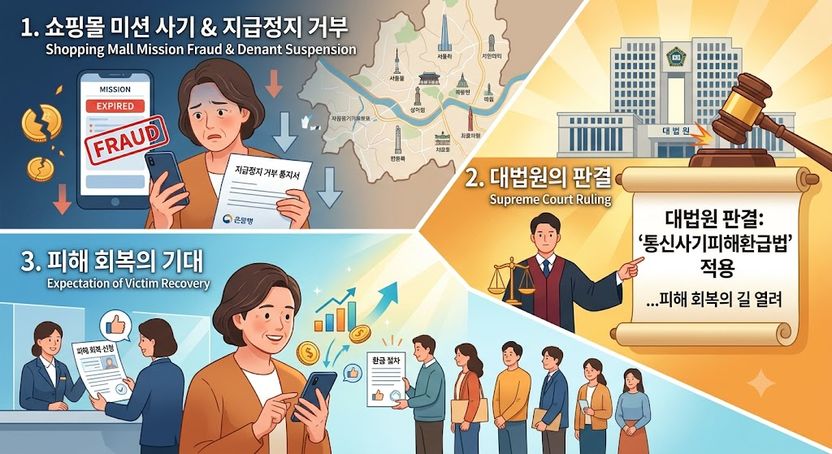 8천만원 미션사기, 은행의 '지급정지 불가' 뒤집은 대법원 판결 기사 관련이미지