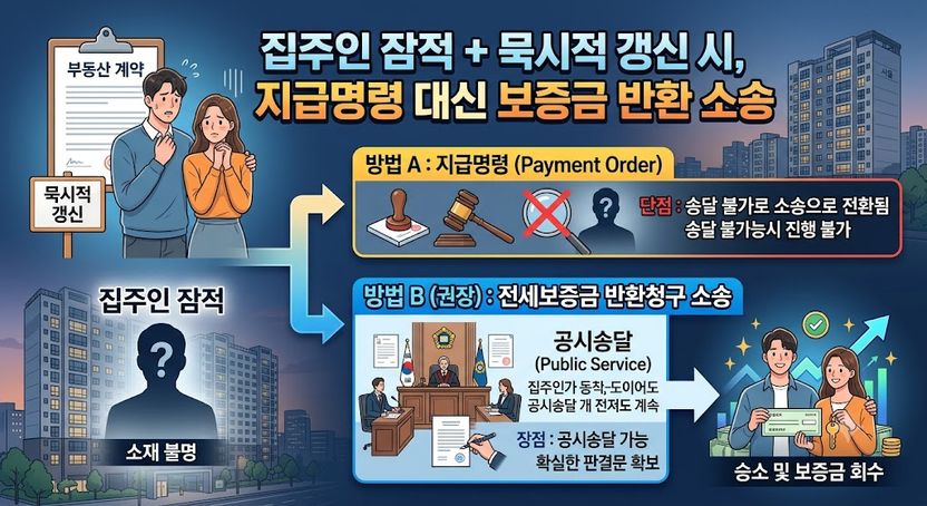 전세사기 집주인 잠적? ‘지급명령’은 함정, ‘소송’으로 돌파하라 기사 관련이미지
