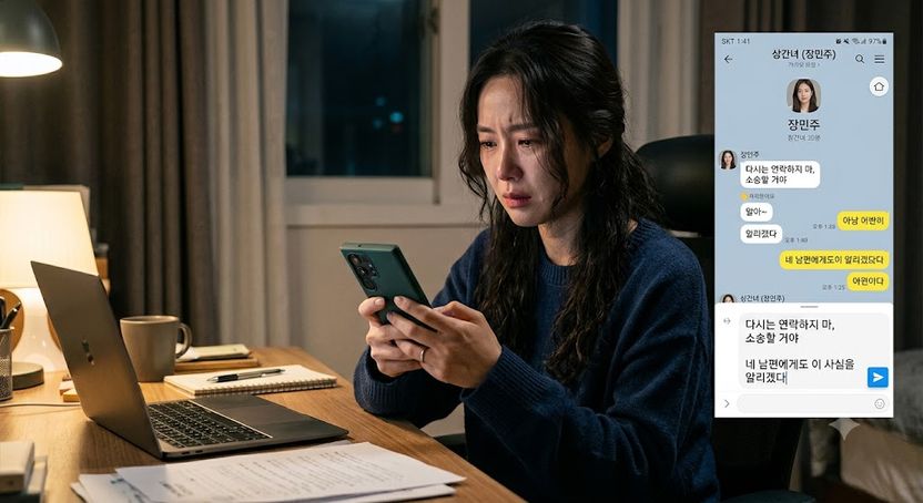 상간녀에 '네 남편에게 알리겠다' 카톡, 통쾌한 복수? '협박범' 되는 지름길 기사 관련이미지