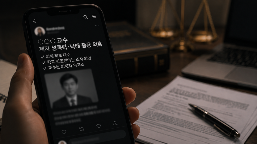 정의감에 올린 '교수 미투' 글, 공무원 지망생 발목 잡나? 기사 관련이미지