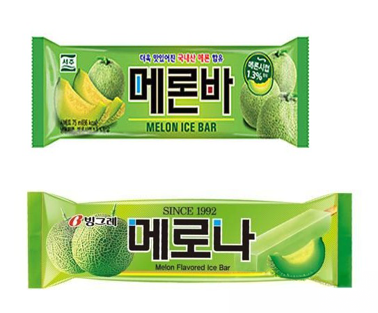서주 메론바와 빙그레 메로나 모습. /연합뉴스