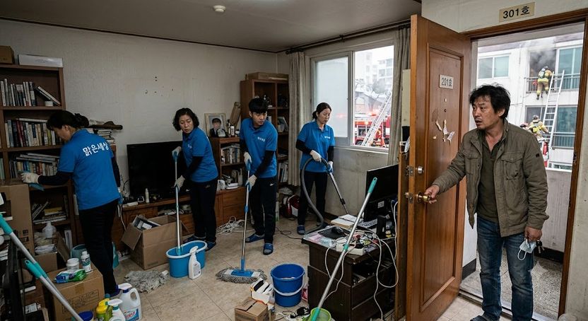 윗집 화재 후 관리인이 부른 청소업체, 우리 집 들어와도 되나요? 기사 관련이미지