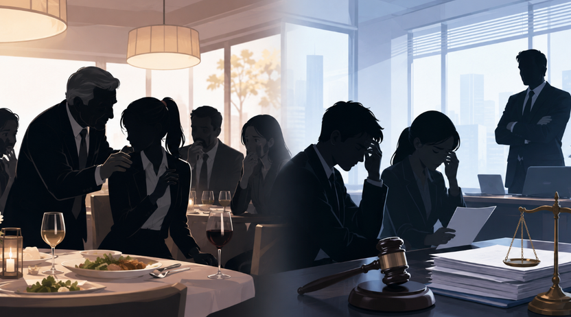 "중국에선 술안주로 뽀뽀"… 수습 직원 추행하고 목격자까지 해임 통보한 체육협회장 기사 관련이미지