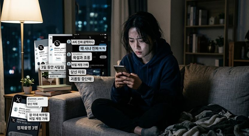 '비밀계정'으로 3일간 욕설과 조롱…X 사이버불링, 가해자 처벌 가능할까? 기사 관련이미지