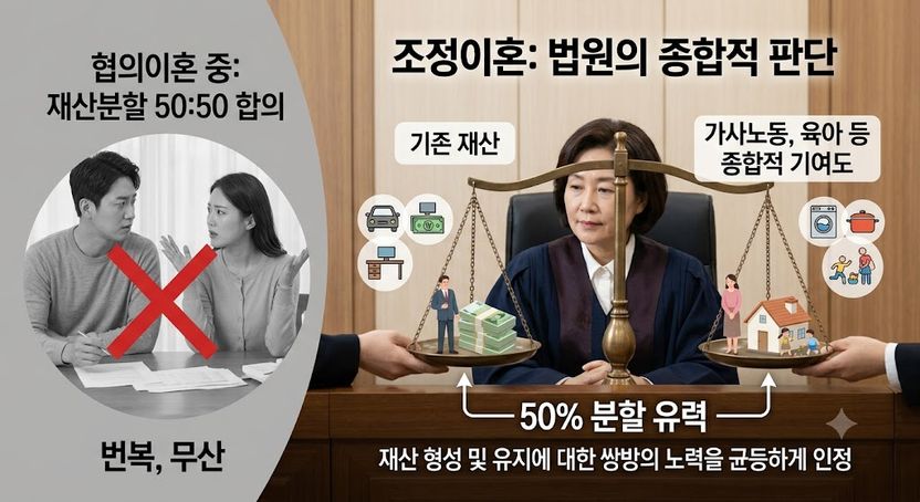 '재산 반반' 약속 깨고 "내가 돈 더 냈다"는 남편, 재산분할 새로 해야 할까? 기사 관련이미지