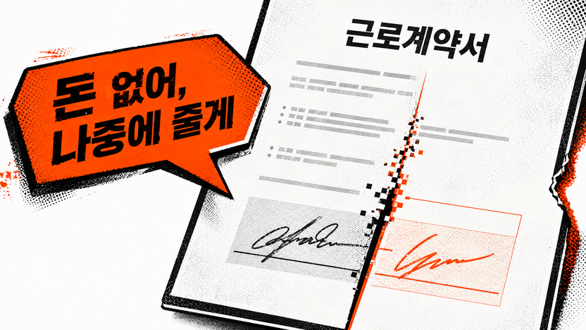 "돈 없어서 나중에 줄게" 퇴직금 안 준 사장님, 근로계약서까지 위조했다? 기사 관련이미지