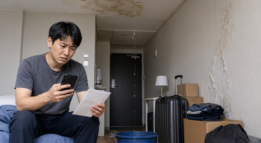 원룸 누수로 임시방 생활…집주인의 월세 요구, 줘야 할까 기사 관련이미지