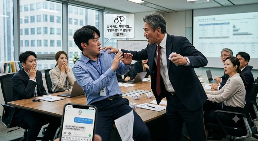 회의 중 상사가 'XX새끼' 욕설에 주먹질…밀쳤다가 '쌍방폭행' 될까요? 기사 관련이미지