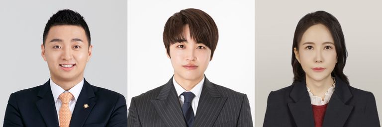'법률사무소 나란'의 서지원 변호사, '경기남부법률사무소'의 김정훈 변호사, '법률사무소 휘성'의 박지윤 변호사. /로톡 DB