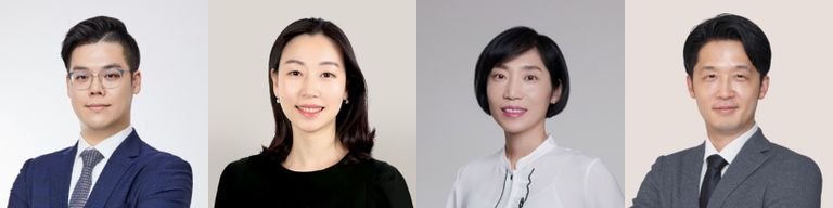 '법무법인 갑을'의 옥민석 변호사, '법무법인 해자현'의 조은결 변호사, '법률사무소 용기'의 박예지 변호사, '정현' 법률사무소의 송인욱 변호사. /로톡DB