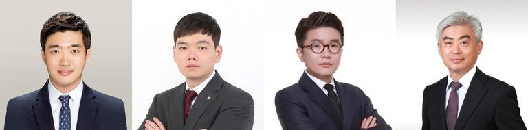 (왼쪽부터) '법률사무소 더엘'의 박준제 변호사, '법률사무소 흥원'의 손영호 변호사, '법무법인 다한'의 배진혁 변호사, '법무법인 세안'의 이임표 변호사. /로톡DB