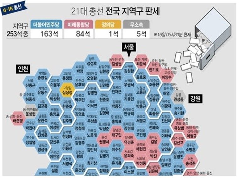 '의석 180석 확보' 단순한 총선 승리가 아니다, 이제 모든 법안 민주당 뜻대로 가능 기사 관련이미지