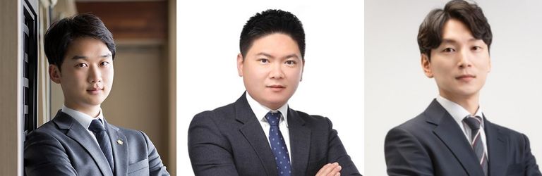 '법무법인 법과 사람들'의 우희창 변호사, '변호사 박동균 법률사무소'의 박동균 변호사, 덕명법률사무소의 현창윤 변호사. /로톡DB