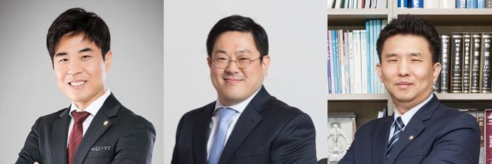 '더프렌즈 법률사무소'의 이동찬 변호사, '법무법인 다움'의 이성준 변호사, '법무법인 우성'의 정필승 변호사. /로톡DB