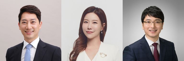 '법무법인 온세상'의 설현섭 변호사, '법률사무소 숲'의 송윤 변호사, '법률사무소 가치'의 방호근 변호사. /로톡DB