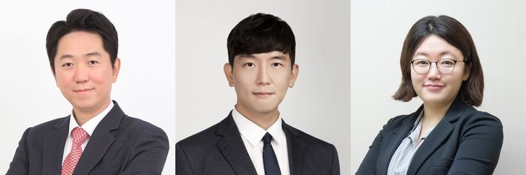 법률사무소 LEE&KIM의 김종천 변호사, 법률사무소 새로의 김권우 변호사, 법무법인 세창의 김경민 변호사. /로톡 DB