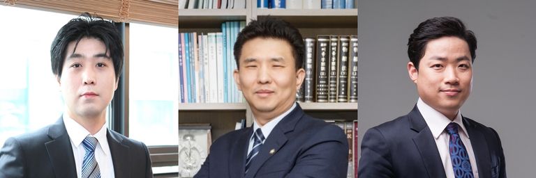 법률사무소 한종의 박철훈 변호사, 법무법인 우성의 정필승 변호사, 법무법인 다우의 정현석 변호사. /로톡 DB