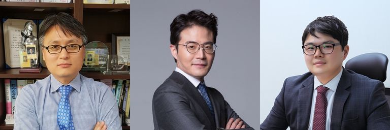 '변호사 권우현 종합 법률사무소'의 권우현 변호사, '리라법률사무소'의 김현중 변호사, '법률사무소 율인'의 윤승환 변호사. /로톡DB