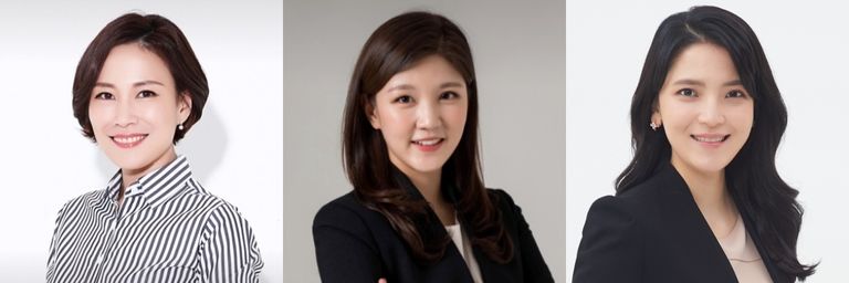 '법무법인 태일'의 최재윤 변호사, '법무법인(유) 한별'의 강민주 변호사, '유어스 법률사무소'의 임주혜 변호사. /로톡DB