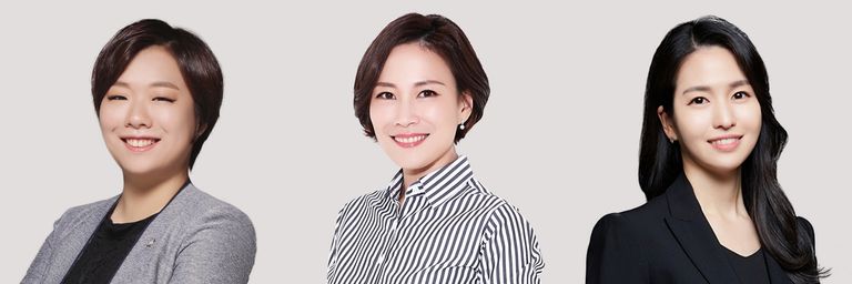 ‘법률사무소 서담‘의 이혜선 변호사, ‘법무법인 태일‘의 최재윤 변호사,’ 법무법인 최선’의 정다은 변호사. /로톡DB
