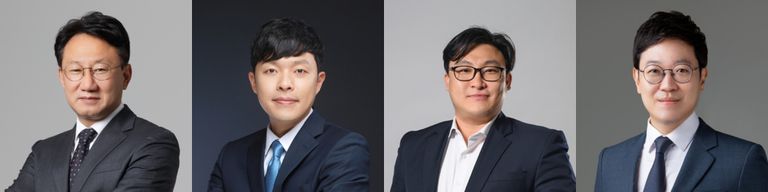 '법무법인 성율'의 박규석 변호사, '법무법인 에이치스'의 김용태 변호사, '법무법인 테헤란'의 이수학 변호사, '법무법인 기회'의 안병진 변호사. /로톡DB