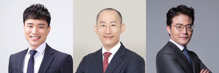 ‘법률사무소 명현‘의 최영식 변호사, ‘법무법인 시월‘의 류인규 변호사,’ ‘리라 법률사무소’의 김현중 변호사. /로톡DB